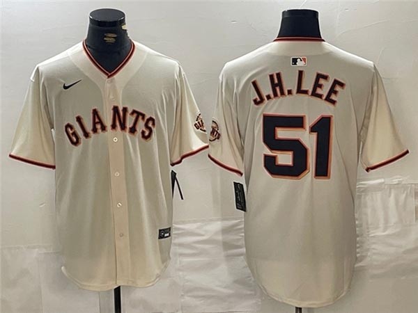 Men's San Francisco Giants #51 Jung Hoo Lee Cream Limited Jersey