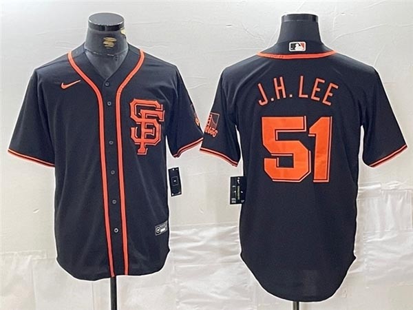 Men's San Francisco Giants #51 Jung Hoo Lee Black Limited Jersey