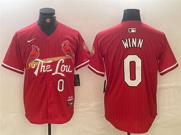 Men's St. Louis Cardinals #0 Masyn Winn Red 2024 City Connect Limited Jersey