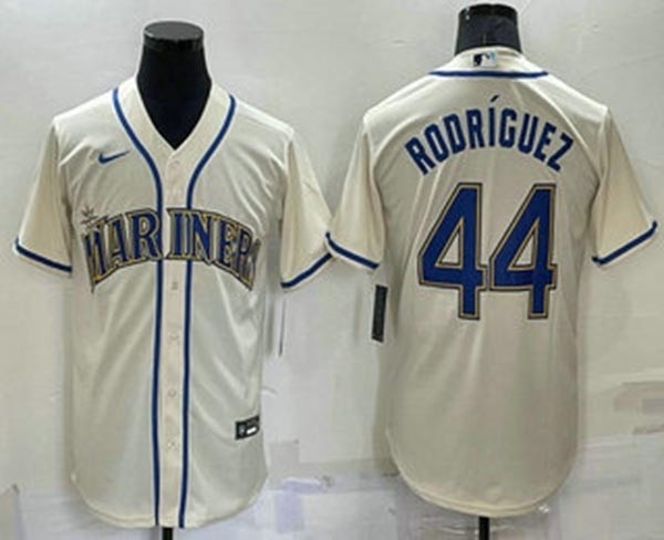 Youth Seattle Mariners #44 Julio Rodriguez Cream Stitched MLB Cool Base Nike Jersey