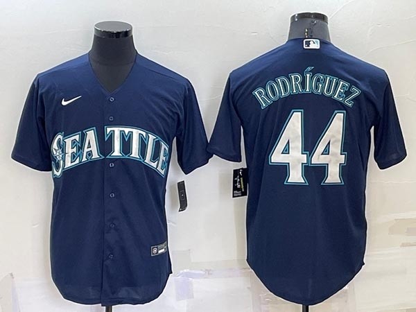 Youth Seattle Mariners #44 Julio Rodriguez Navy Blue Stitched MLB Cool Base Nike Jersey