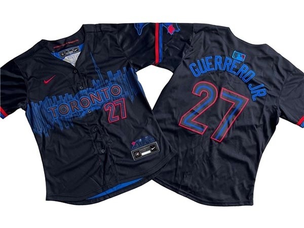 Women's Toronto Blue Jays #27 Vladimir Guerrero Jr. Black 2024 City Connect Limited Jersey