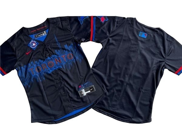 Women's Toronto Blue Jays Blank Black 2024 City Connect Limited Team Jersey