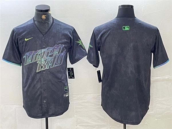 Men's Tampa Bay Rays Blank Charcoal 2024 City Connect Limited Team Jersey