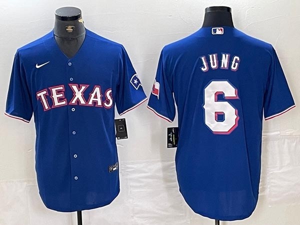 Men's Texas Rangers #6 Josh Jung Royal Blue Limited Jersey