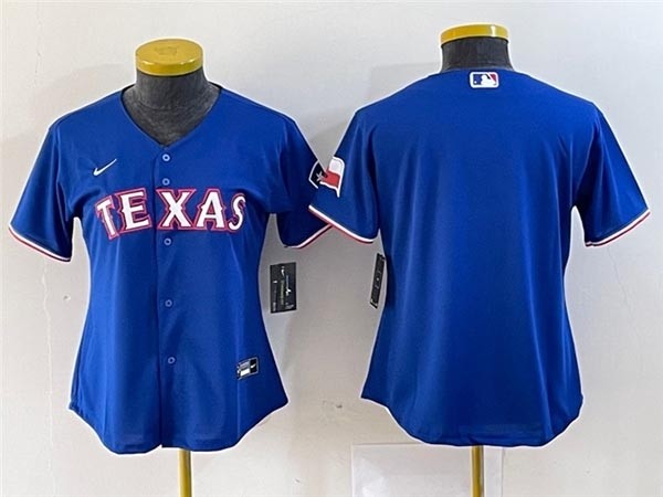 Women's Texas Rangers Blank Royal Blue Cool Base Team Jersey