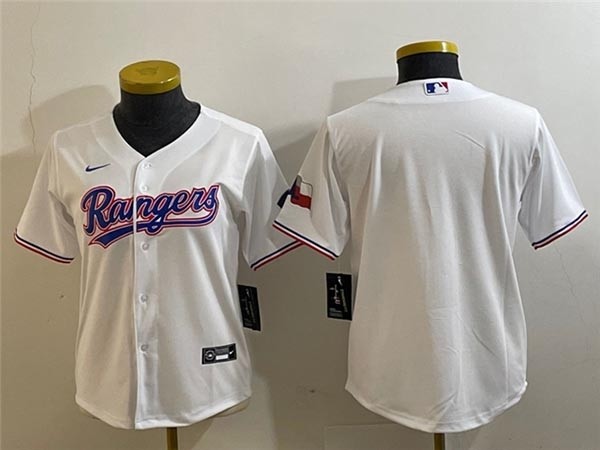 Women's Texas Rangers Blank White Cool Base Team Jersey