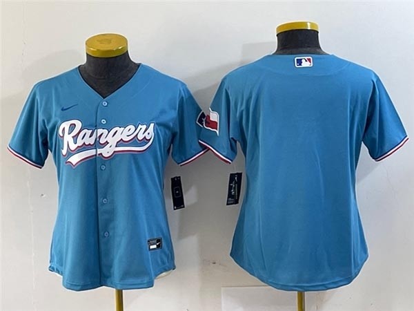 Women's Texas Rangers Blank Light Blue Limited Team Jersey