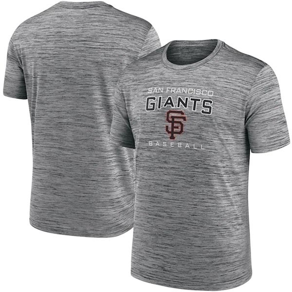 Men's San Francisco Giants Grey Velocity Practice Performance T-Shirt