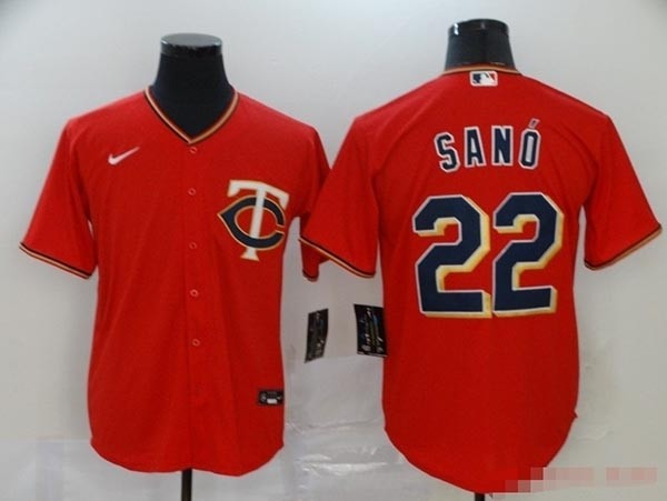 MLB Minnesota Twins #22 Miguel Sano Red 2020 Nike Cool Base Jersey