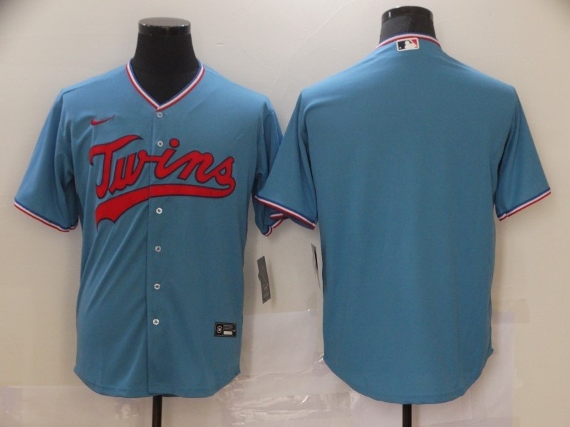 Nike Men's Minnesota Twins Light Blue Alternate Authentic Team Blank MLB Jersey