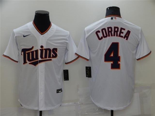 Minnesota Twins #4 Carlos Correa White Cool Base Jersey