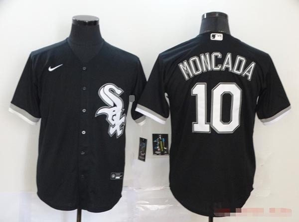 MLB Chicago White Sox #10 Yoan Moncada Black 2020 Nike Cool Base Jersey