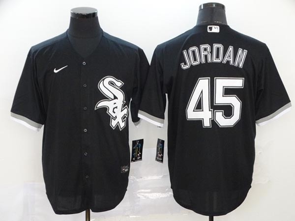 MLB Chicago White Sox #45 Michael Jordan Black 2020 Nike Cool Base Jersey