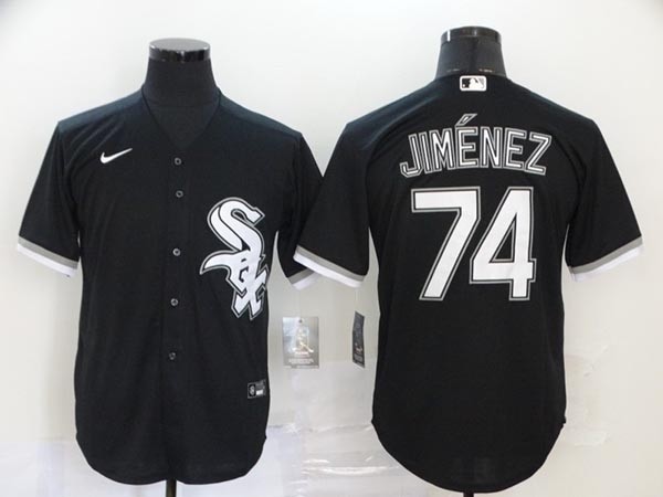 MLB Chicago White Sox #74 Eloy Jimenez Black 2020 Nike Cool Base Jersey