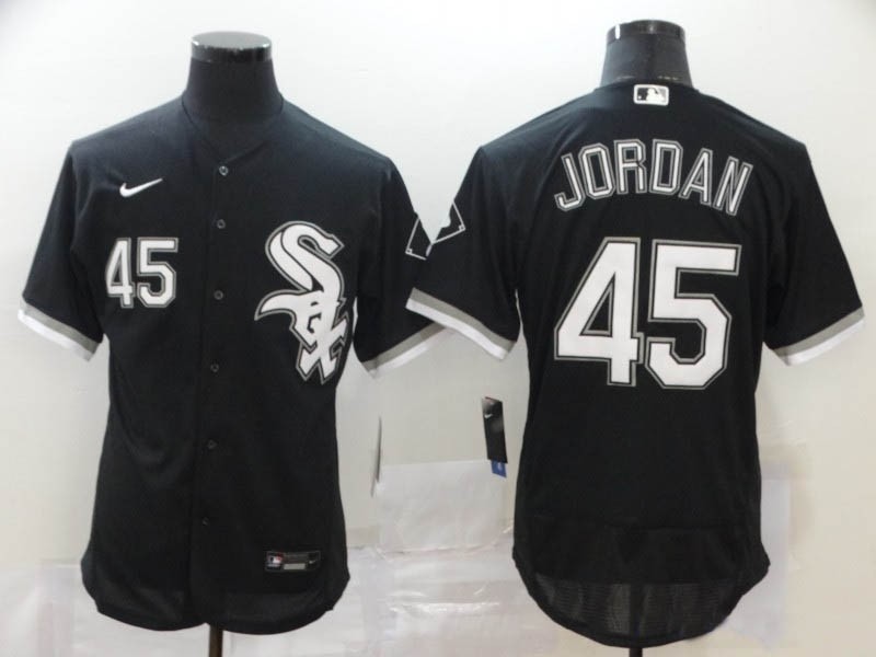 MLB Chicago White Sox #45 Michael Jordan Black 2020 Nike Flexbase Jersey