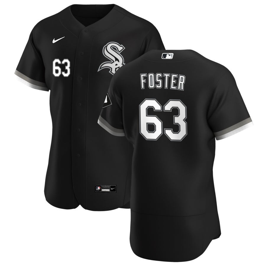 Men's Chicago White Sox #63 Matt Foster Nike Black Alternate 2020 Authentic Player MLB Jersey