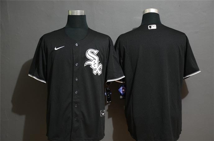 MLB Chicago White Sox Blank Black Cool Base Nike Jersey