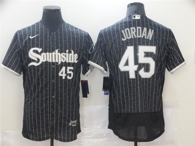 Chicago White Sox #45 Michael Jordan Black 2021 City Connect Flex Base Jersey