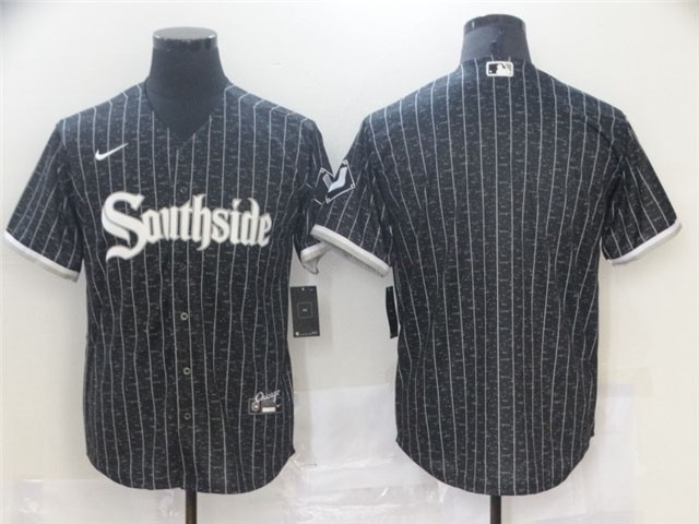 Chicago White Sox Blank Black 2021 City Connect Cool Base Team Jersey