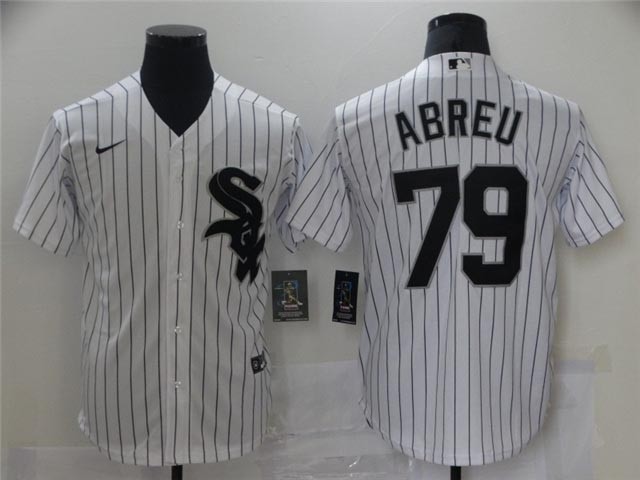 Men's Chicago White Sox #79 Jose Abreu White Cool Base Jersey