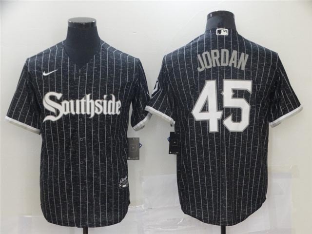 Chicago White Sox #45 Michael Jordan Black 2021 City Connect Cool Base Jersey