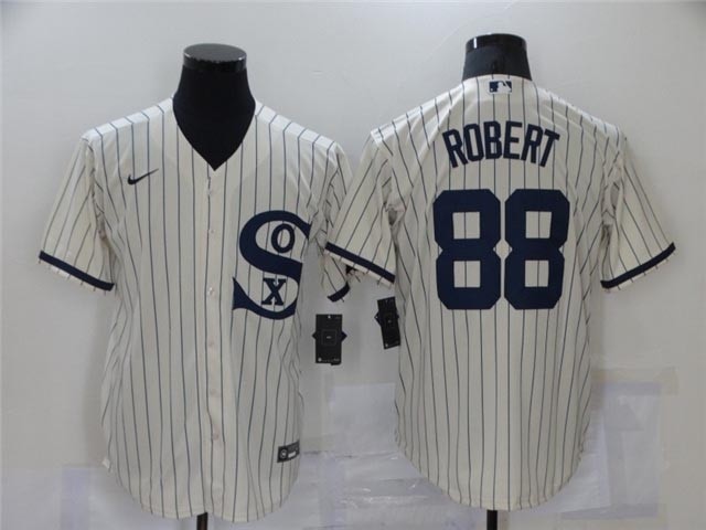 Chicago White with name Sox #88 Luis Robert White with name 2021 Field of Dreams Cool Base Jersey