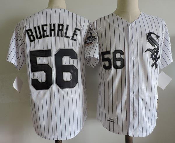 Men's Throwback Chicago White Sox #56 Mark Buehrle White Cooperstown Collection Jersey