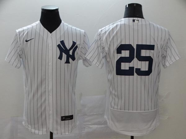 MLB New York Yankees #25 Gleyber Torres White no Name 2020 Nike Flexbase Jersey