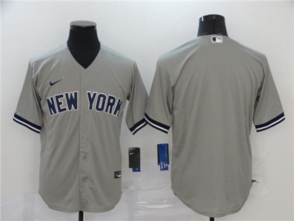 MLB New York Yankees Blank Grey 2020 Nike Cool Base Jersey