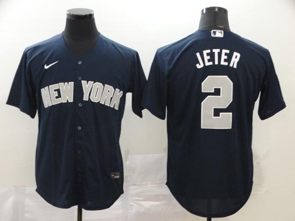 MLB New York Yankees #2 Derek Jeter Navy 2020 Nike Cool Base Jersey