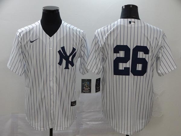 MLB New York Yankees #26 DJ LeMahieu White No Name 2020 Nike Cool Base Jersey