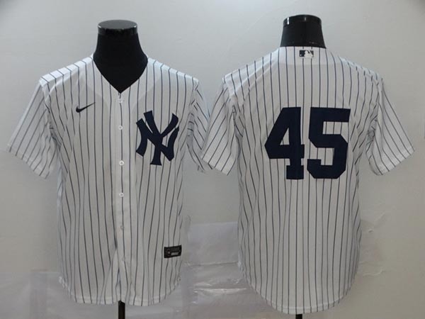 MLB New York Yankees #45 Gerrit Cole White No Name 2020 Nike Cool Base Jersey