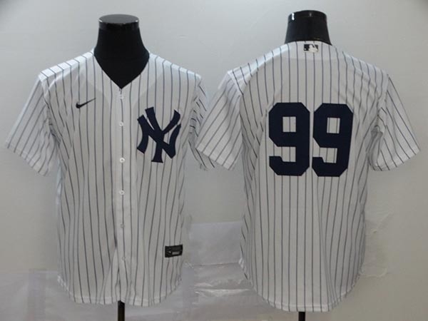 MLB New York Yankees #99 Aaron Judge White No Name 2020 Nike Cool Base Jersey