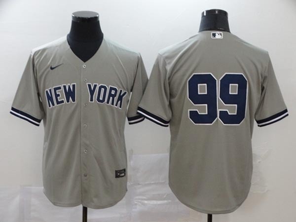 MLB New York Yankees #99 Aaron Judge Grey No Name 2020 Nike Cool Base Jersey