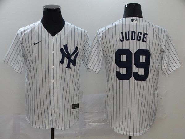 MLB New York Yankees #99 Aaron Judge White 2020 Nike Cool Base Jersey