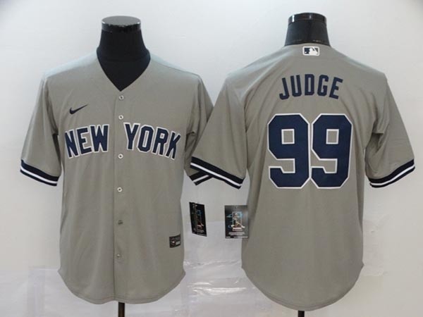 MLB New York Yankees #99 Aaron Judge Grey 2020 Nike Cool Base Jersey