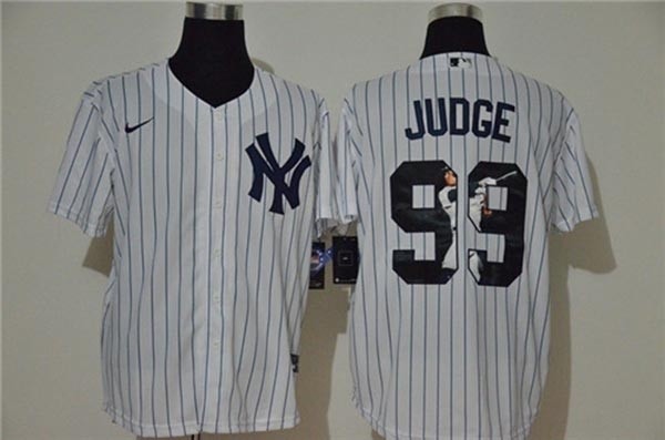 MLB New York Yankees #99 Aaron Judge White Nike Cool Base Player Jersey