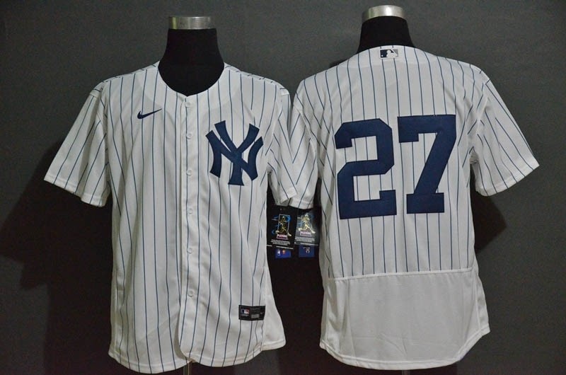 MLB New York Yankees #27 Giancarlo Stanton White 2020 Nike Flexbase Jersey