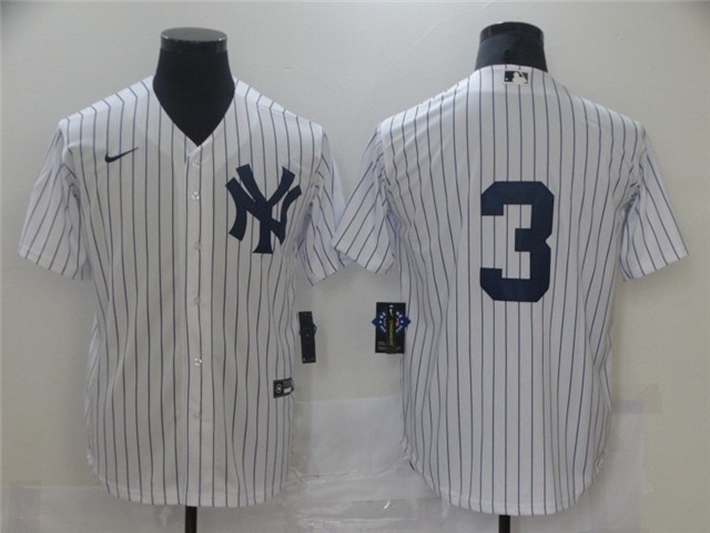 Men's New York Yankees #3 Babe Ruth White Without Name Cool Base Jersey