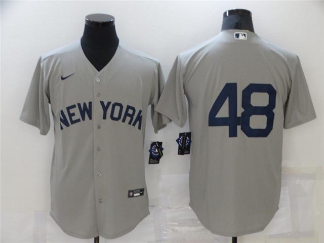 New York Yankees #48 Anthony Rizzo Gray 2021 Field of Dreams Cool Base Jersey