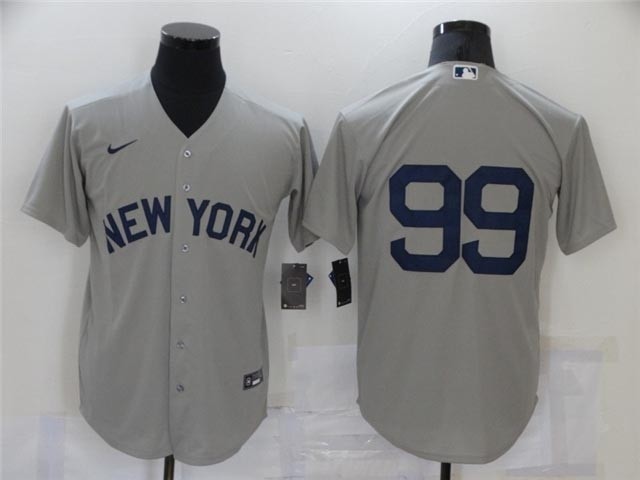 New York Yankees #99 Aaron Judge Gray 2021 Field of Dreams Cool Base Jersey