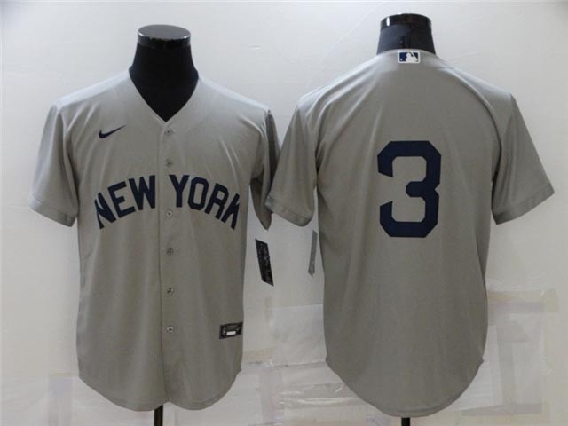 New York Yankees #3 Babe Ruth Gray 2021 Field of Dreams Cool Base Jersey