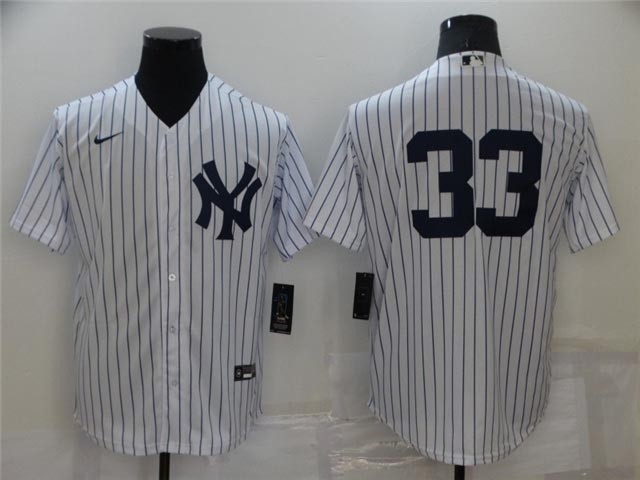 New York Yankees #33 Tim Locastro White Without Name Cool Base Jersey