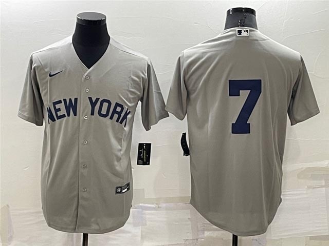 Men's New York Yankees #7 Mickey Mantle Gray 2021 Field of Dreams Cool Base Jersey