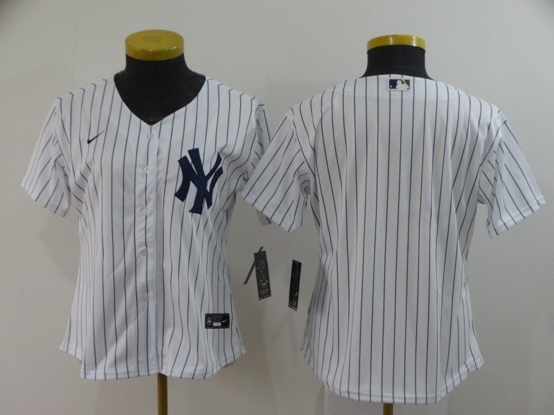 Women New York Yankees Blank White 2020 Nike Cool Base Jersey