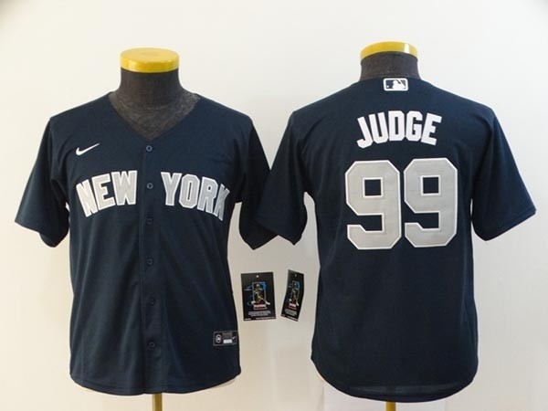 Youth New York Yankees #99 Aaron Judge Navy 2020 Nike Cool Base Jersey