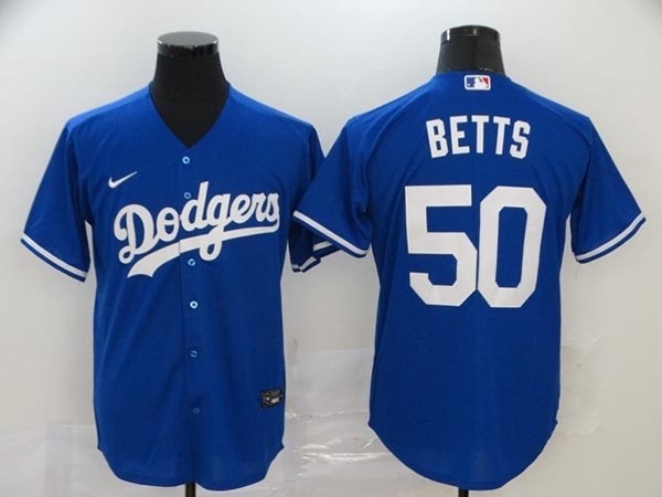 MLB Los Angeles Dodgers #50 Mookie Betts Royal blue 2020 Nike Cool Base Jersey