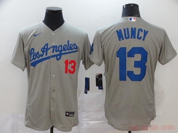 MLB Los Angeles Dodgers #13 Max Muncy Grey 2020 Nike Flexbase Jersey