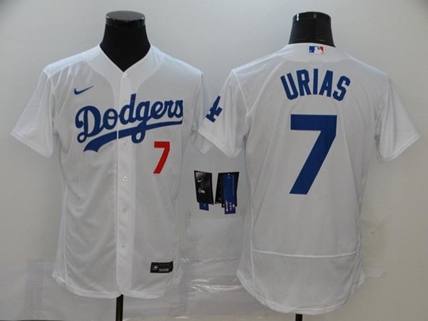 MLB Los Angeles Dodgers #7 Julio Urias White 2020 Nike Flexbase Jersey